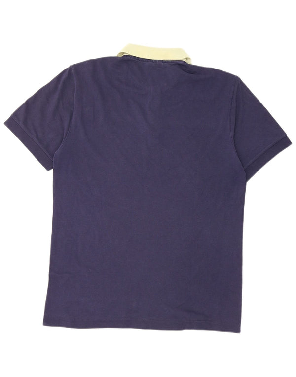 Polo Lacoste para hombre Talla 5 Grande Azul marino Colorblock Algodón