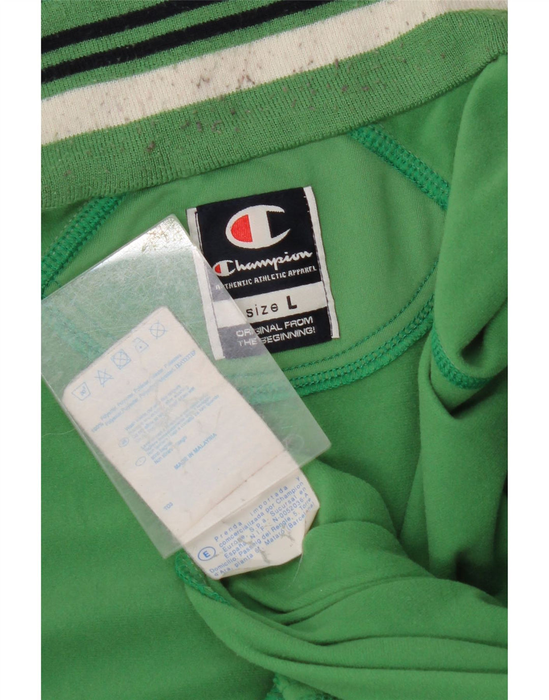 CHAMPION Chaqueta superior de chándal para hombre Poliéster verde grande