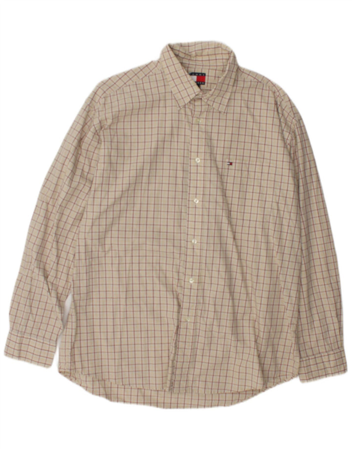 Camisa Tommy Hilfiger Hombre Large Beige Check
