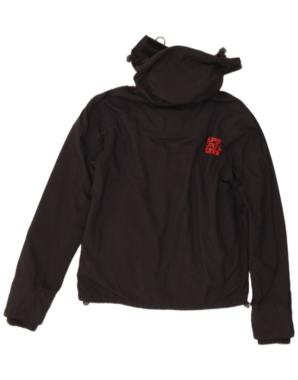 Superdry Chaqueta cortavientos con capucha para hombre UK 40 Large Nylon negro