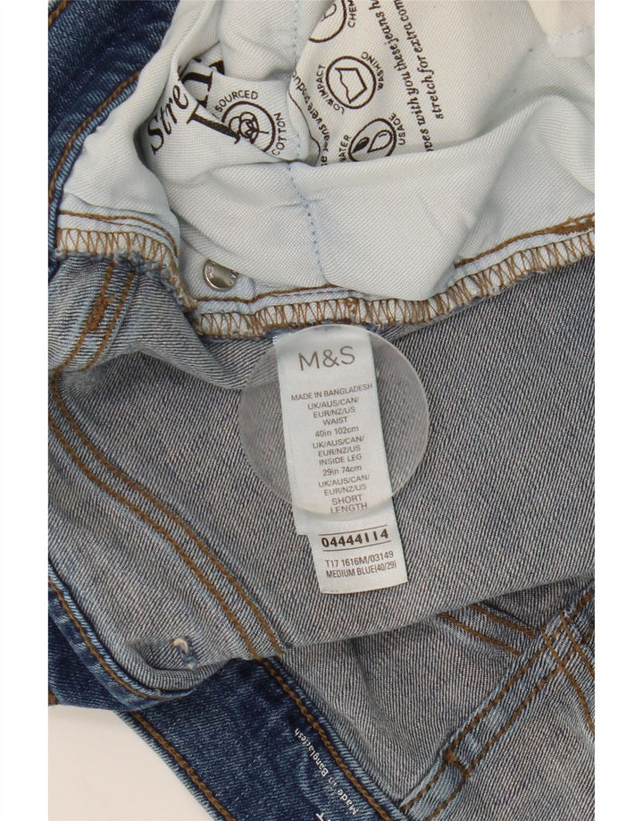 Marks & Spencer Vaqueros rectos para hombre W40 L29 Algodón azul