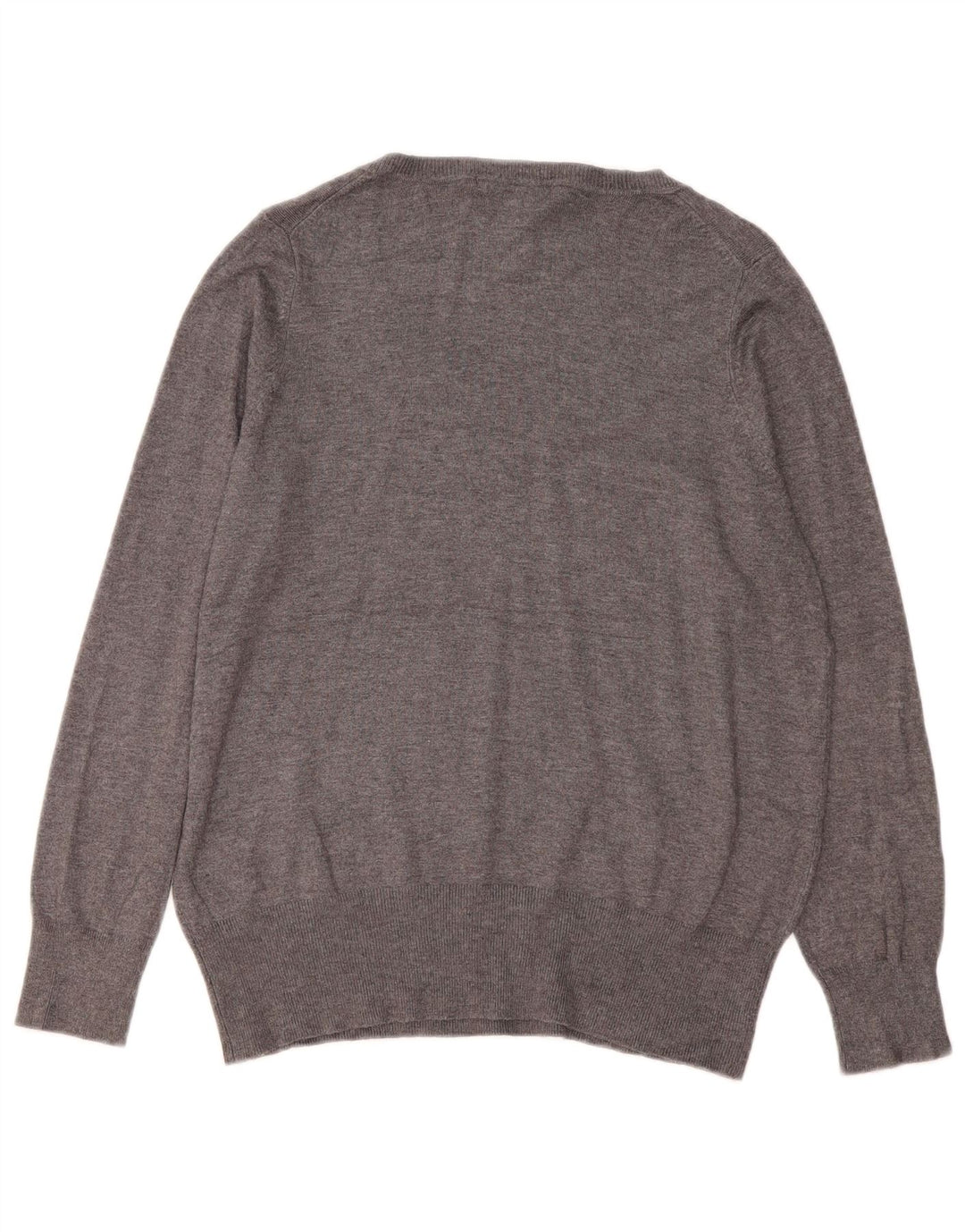 Marks & Spencer Suéter con cuello en V para mujer UK 46 Viscosa gris grande