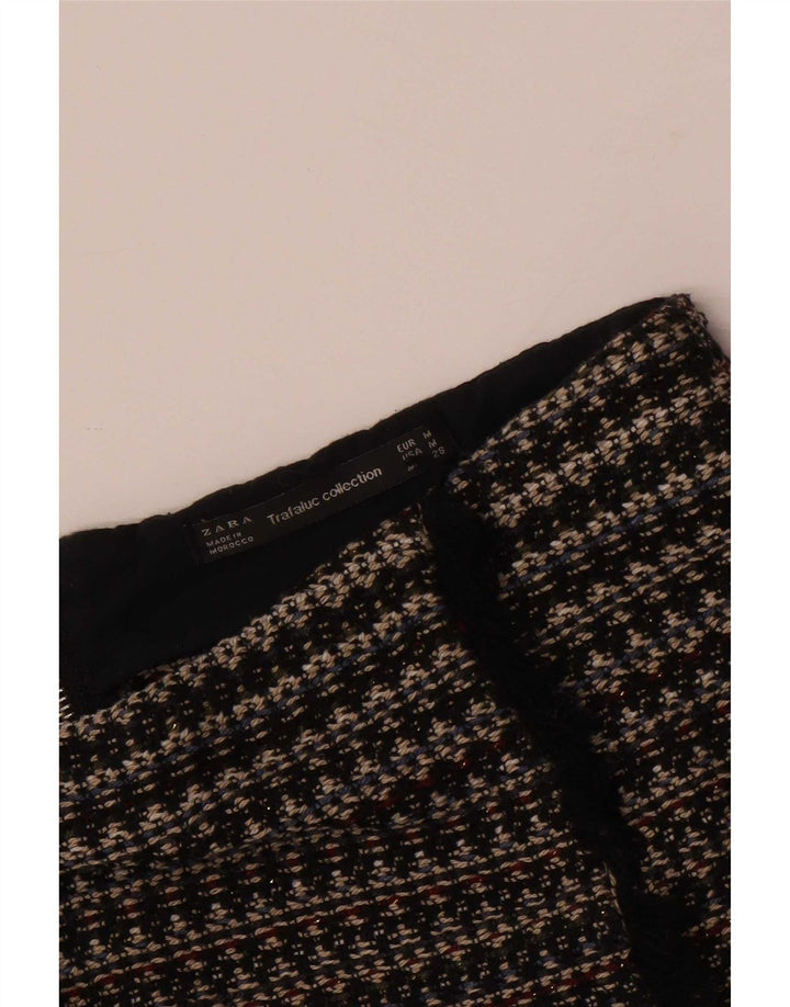 Zara Mujer Trafaluc Mini Falda Mediana W28 Negro Rayas