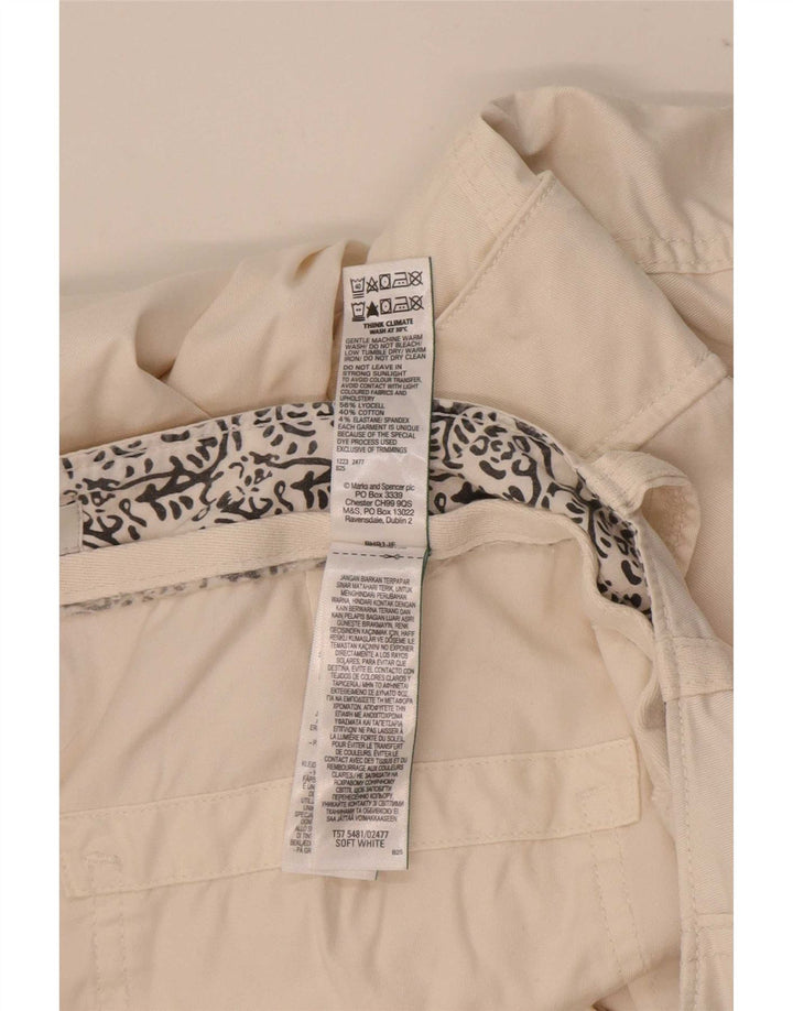 Marks & Spencer Pantalones cargo para mujer UK 40 Large W34 L29 Off White