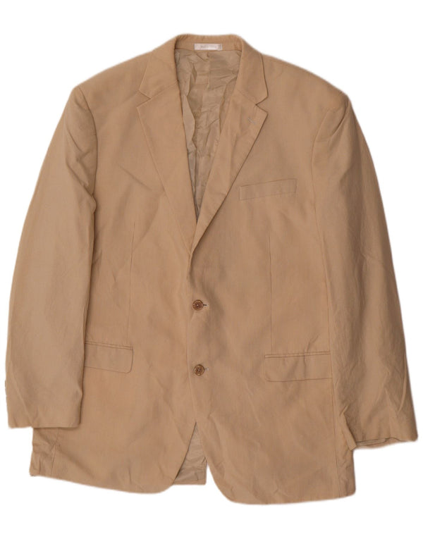 Chaps Chaqueta tipo blazer de 2 botones para hombre UK 44 2XL Algodón a rayas beige