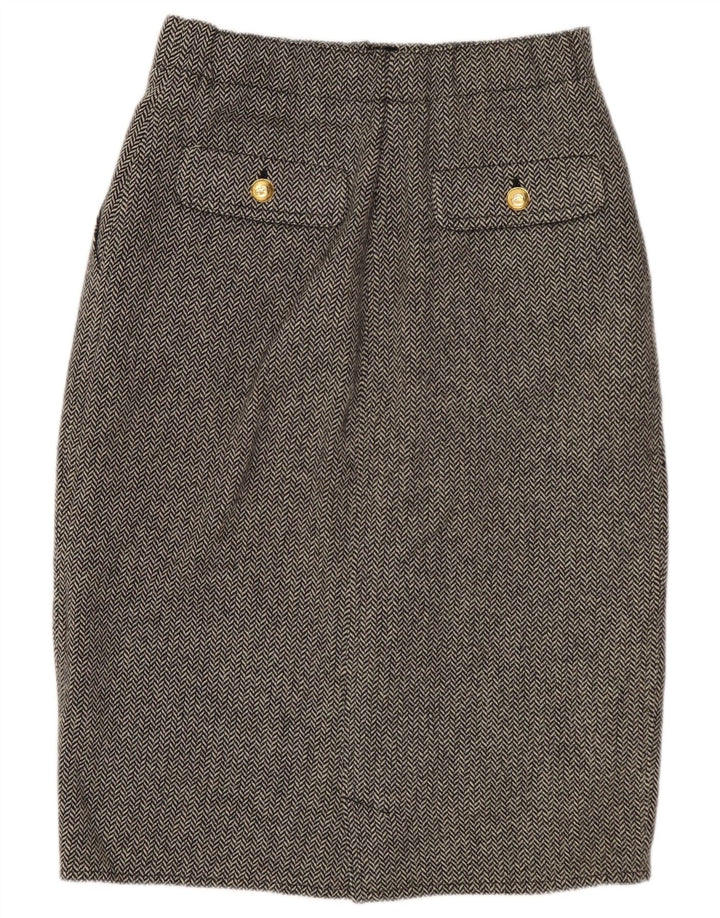 Falda Mujer Les Copains Recta W26 Small Gris Espiga Lana