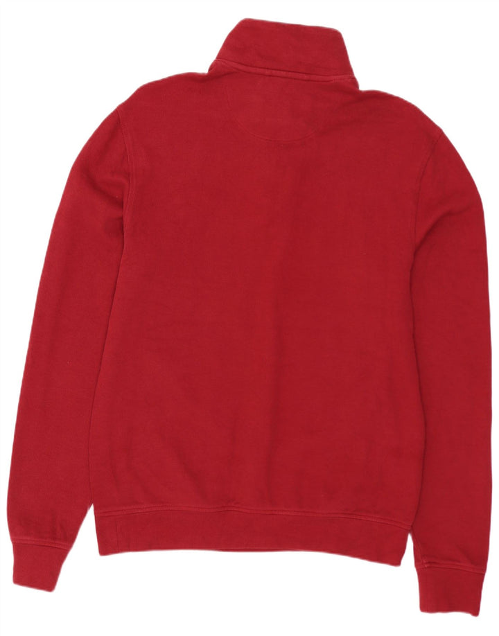 BLUE HARBOR Sudadera con Cuello y Cremallera para Hombre Jersey Pequeño Algodón Rojo