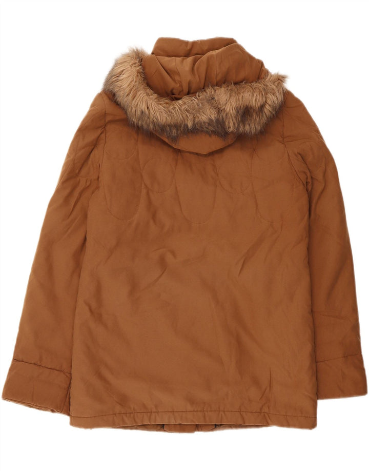 MARKS & SPENCER Womens Oversized Windbreaker Jacket UK 10 Small  Brown Vintage Marks & Spencer and Second-Hand Marks & Spencer from Messina Hembry 