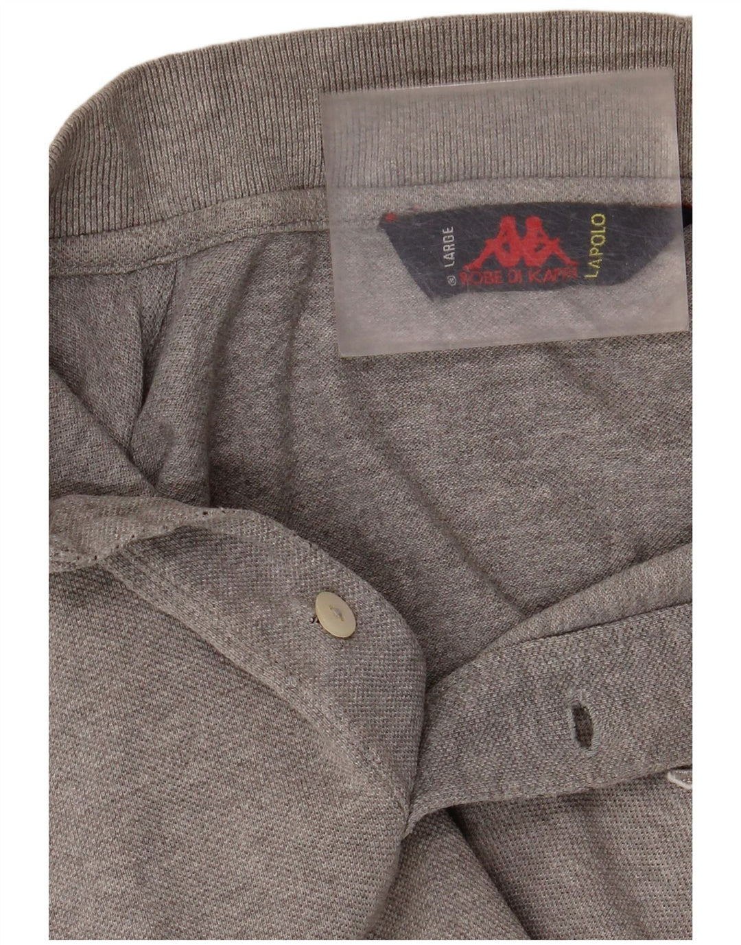 KAPPA Polo de manga larga para hombre, talla grande, gris