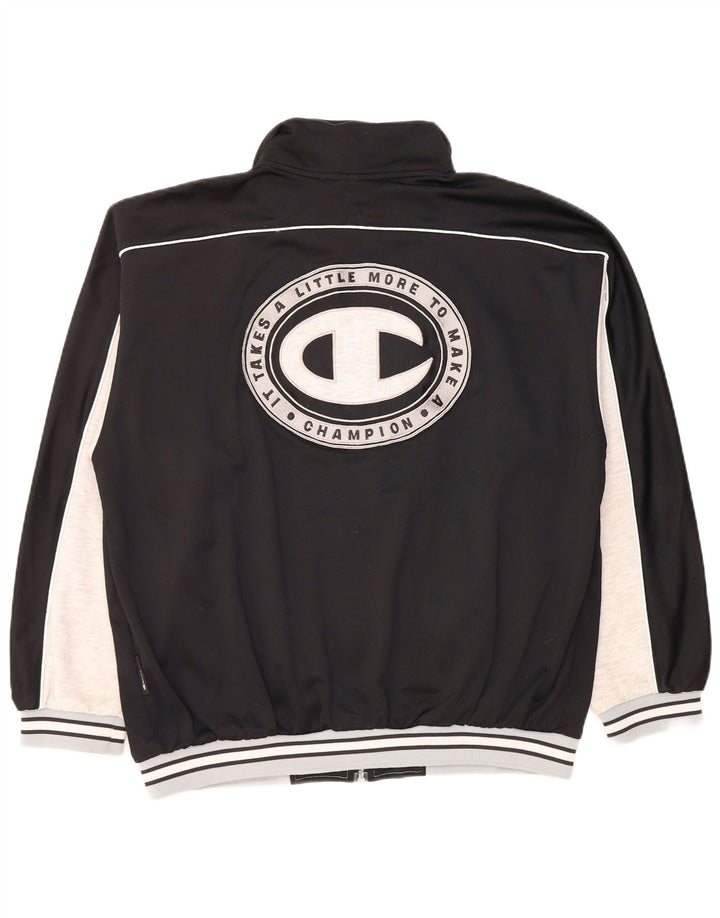 Champion Chaqueta De Chándal Con Gráfico Para Hombre, Grande, Color Negro
