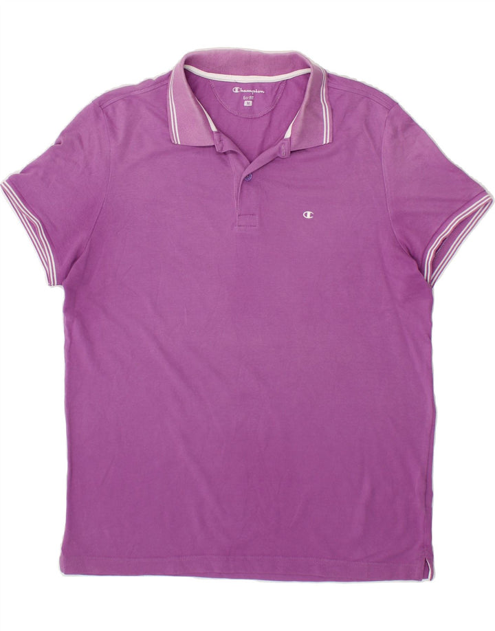 CHAMPION Mens Easy Fit Polo Shirt Medium Purple Cotton Vintage Champion and Second-Hand Champion from Messina Hembry 
