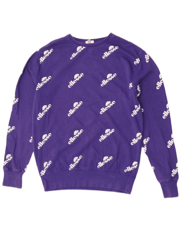 Ellesse - Sudadera gráfica para mujer, talla 40, algodón morado mediano