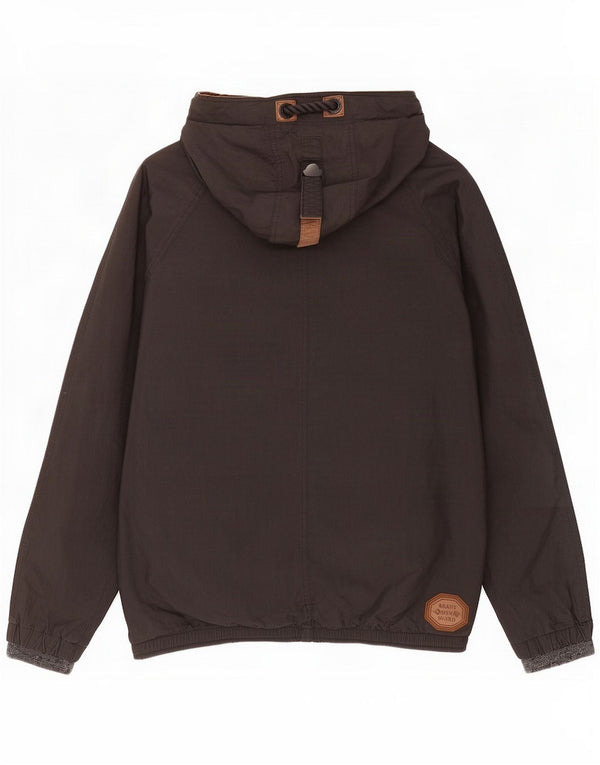 Naketano Chaqueta Anorak con capucha para hombre UK 36 Small Grey Cotton