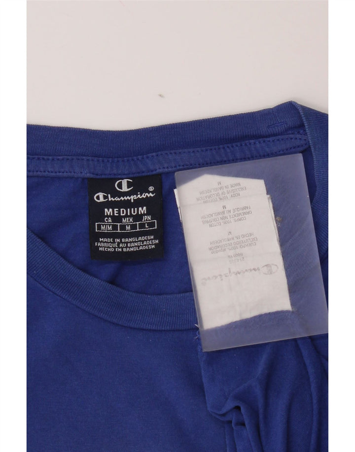 Champion Camiseta Gráfica Para Hombre Top Algodón Azul Medio