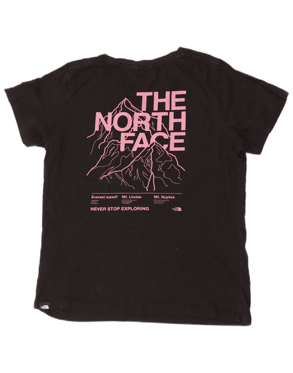 The North Face Camiseta gráfica para mujer Top UK 44 Mediano Algodón negro