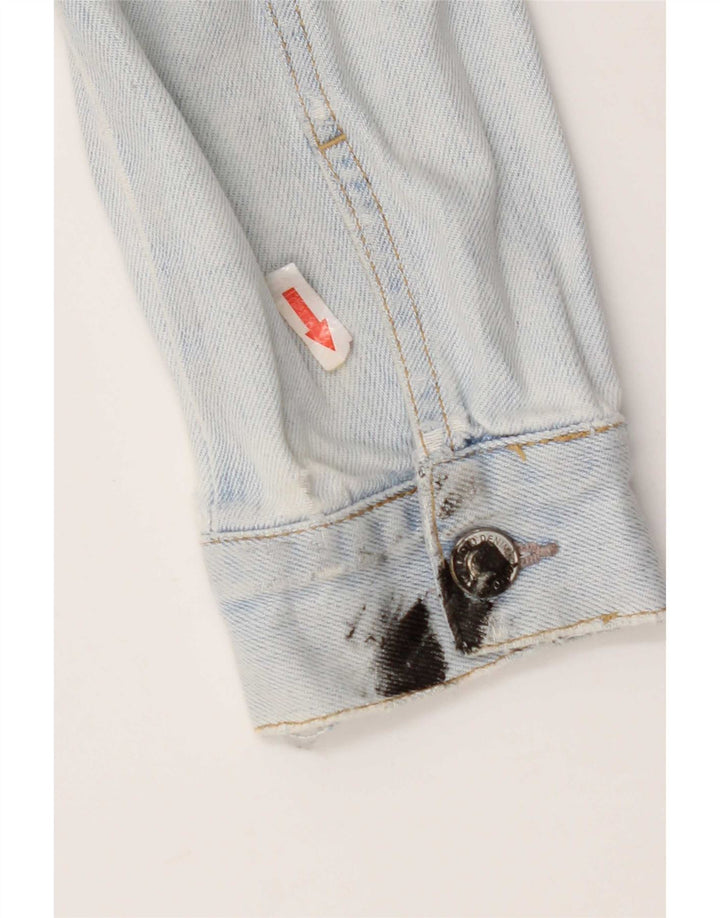 Topshop Chaqueta vaquera para mujer UK 10 Small Blue Cotton