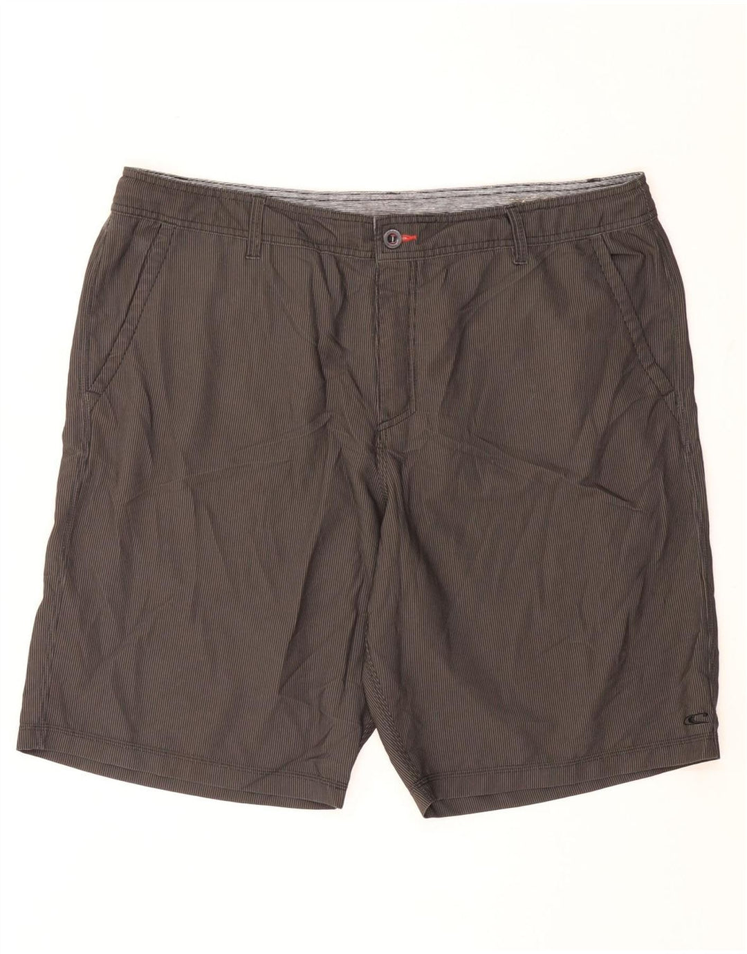 O'Neill Pantalones cortos chinos para hombre W40 XL Poliéster gris a rayas