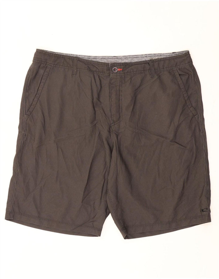 O'Neill Pantalones cortos chinos para hombre W40 XL Poliéster gris a rayas