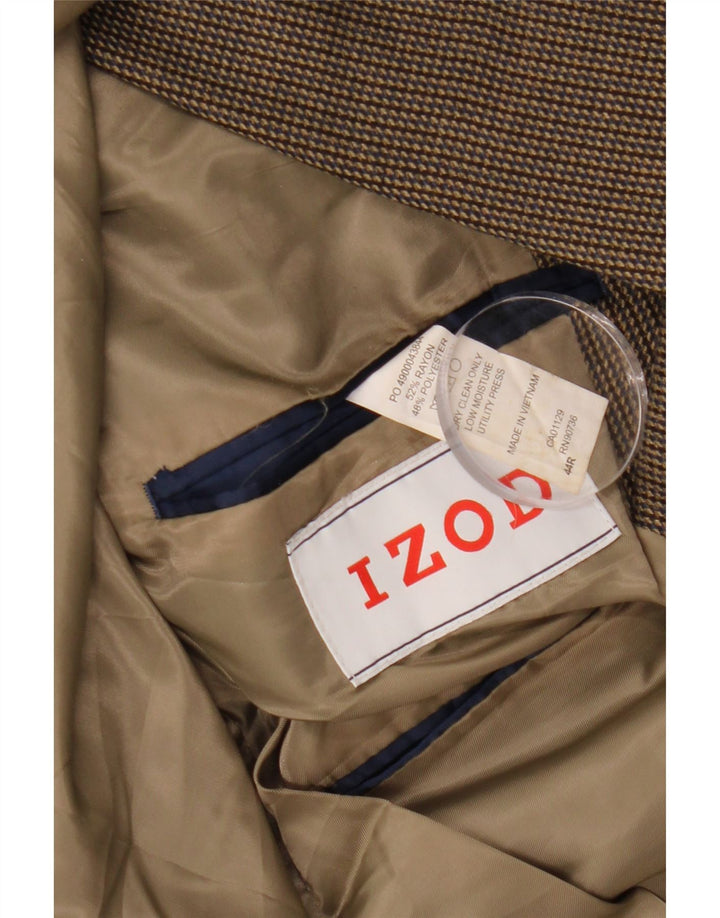 IZOD Chaqueta tipo blazer de 2 botones para hombre UK 44 2XL Marrón Rayón Rayón
