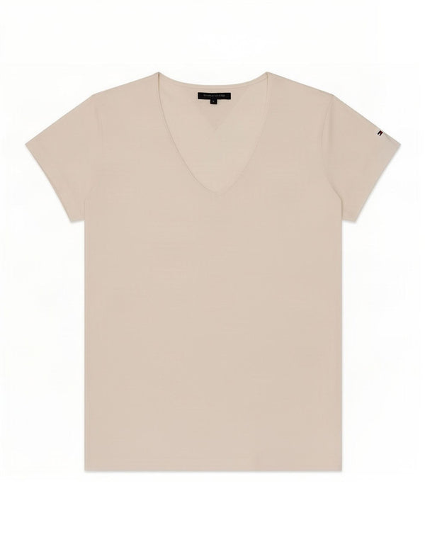 Tommy Hilfiger Camiseta de Manga Corta para Mujer UK 40 XL Blanco