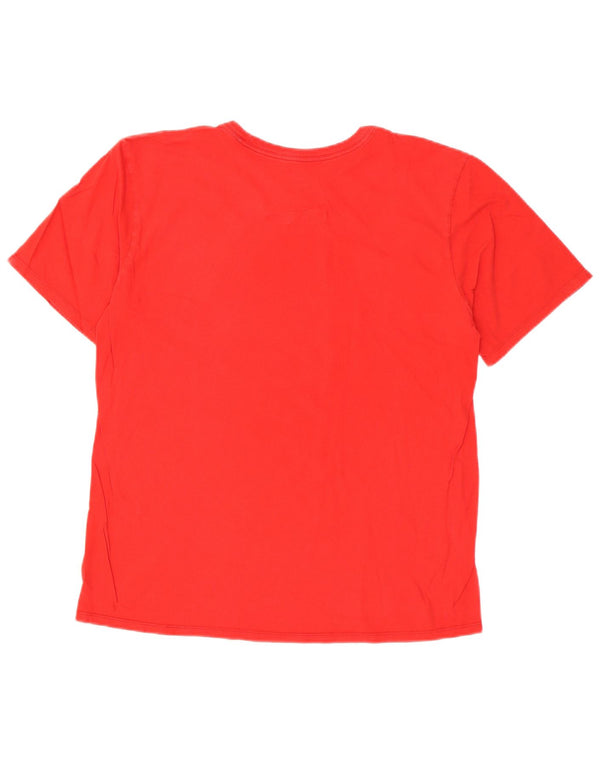 NIKE Womens Athletic Cut Graphic T-Shirt Top UK 16 Large Red