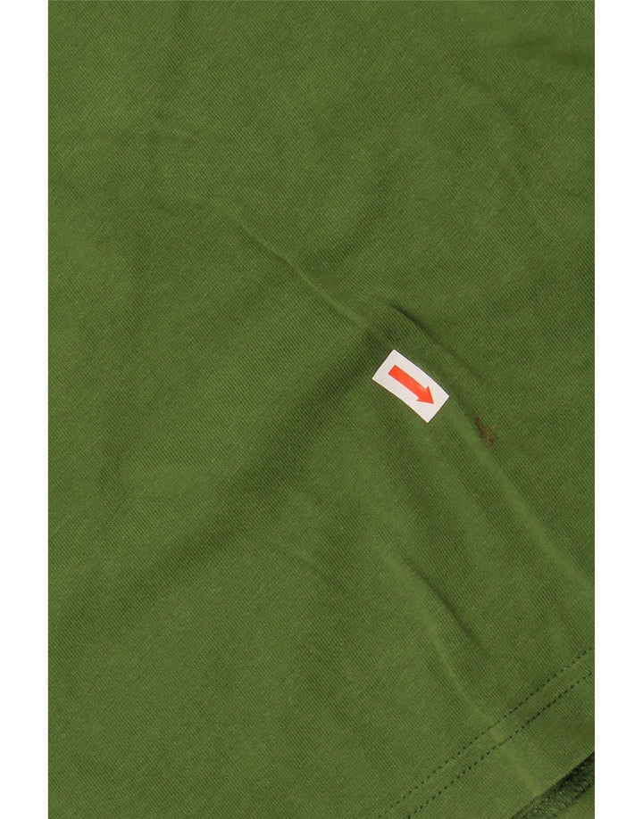 CHAMPION Mens Celtics Graphic Top manga larga algodón verde grande