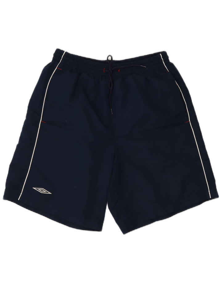 Pantalones cortos deportivos con gráficos Umbro para hombre Poliéster azul marino mediano