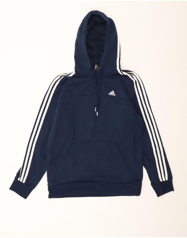 ADIDAS Hombre Sudadera con capucha Jumper Medium Azul Marino Algodón