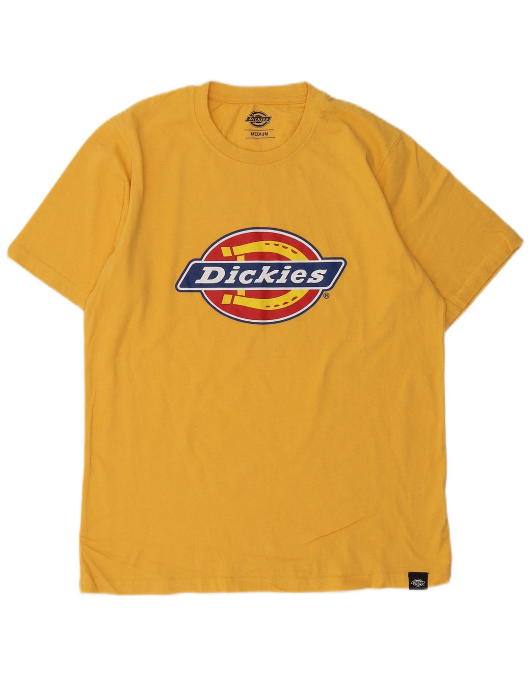 Dickies Hombre Camiseta Gráfica Top Algodón Amarillo Medio