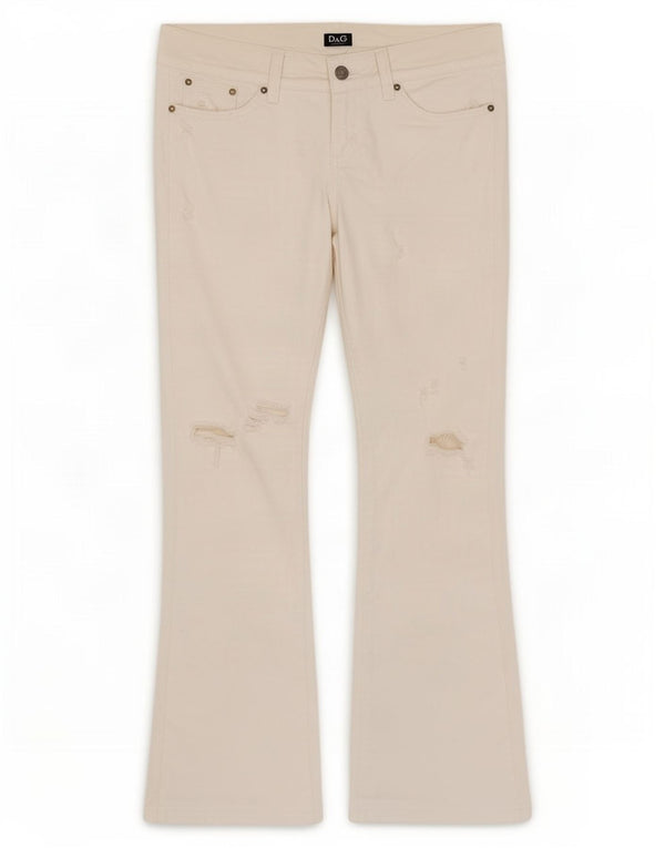 Dolce & Gabbana Vaqueros con corte de bota desgastados Ittierre para mujer W29 L32 Blanco