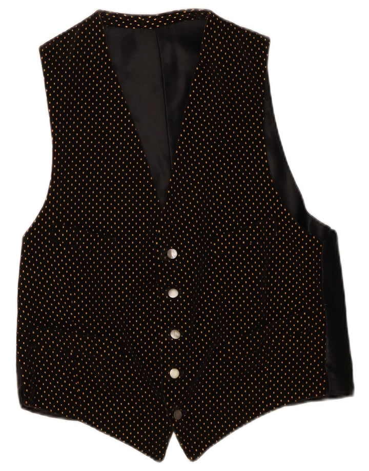 Chaleco vintage para hombre pequeño lunar negro