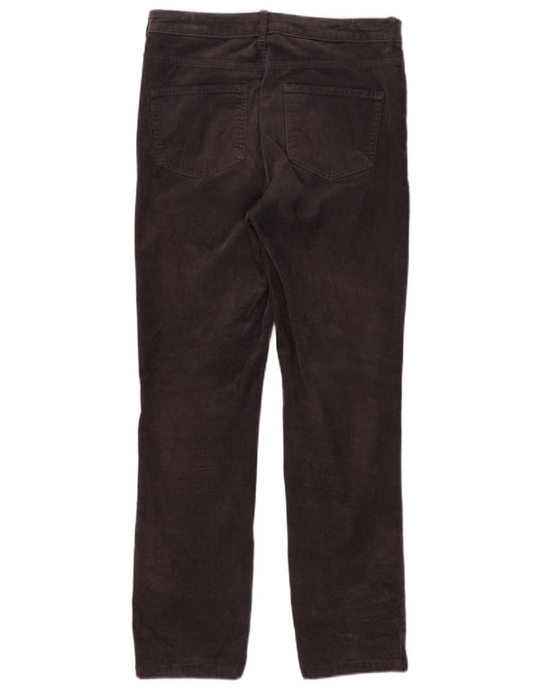 Marks & Spencer Pantalones rectos de pana para mujer UK 12 Medium W30 L27 Gris