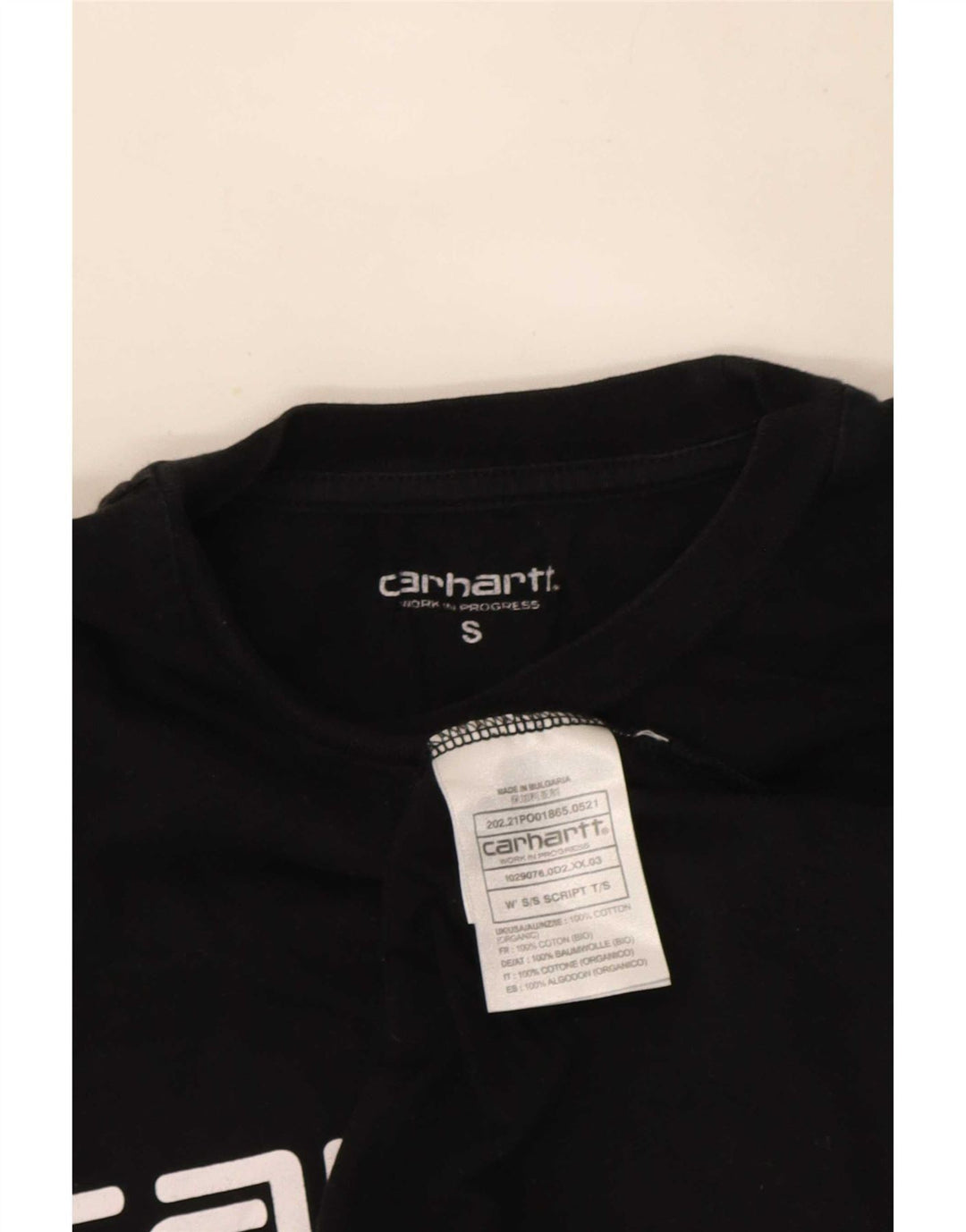 Carhartt - Camiseta gráfica para hombre, talla pequeña, algodón negro