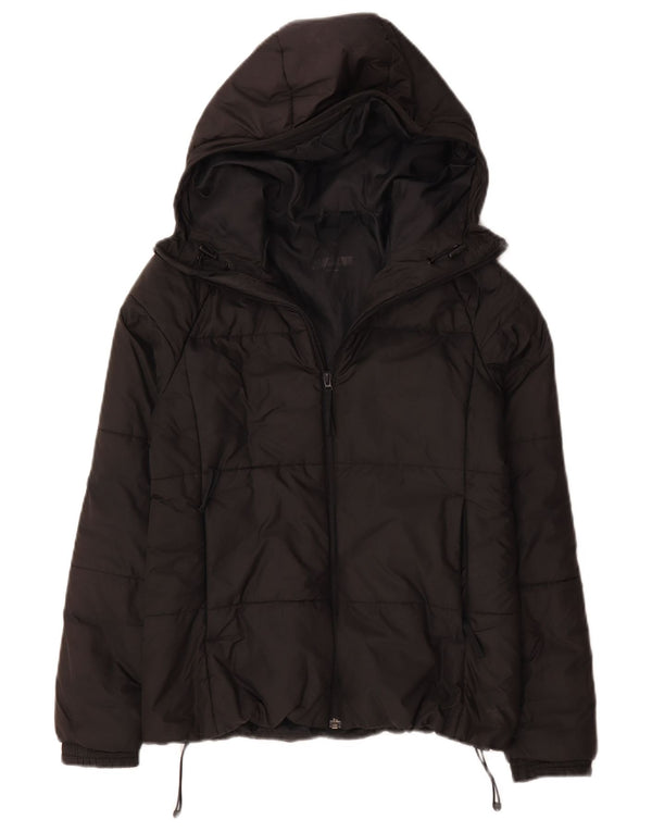 Adidas Chaqueta acolchada con capucha para mujer UK 8/10 Small Black Poliéster