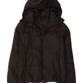 Adidas Chaqueta acolchada con capucha para mujer UK 8/10 Small Black Poliéster