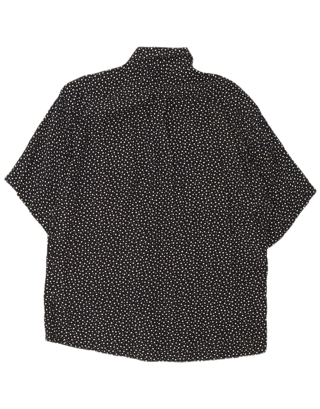 Vintage hombres camisa de manga corta medio negro manchado