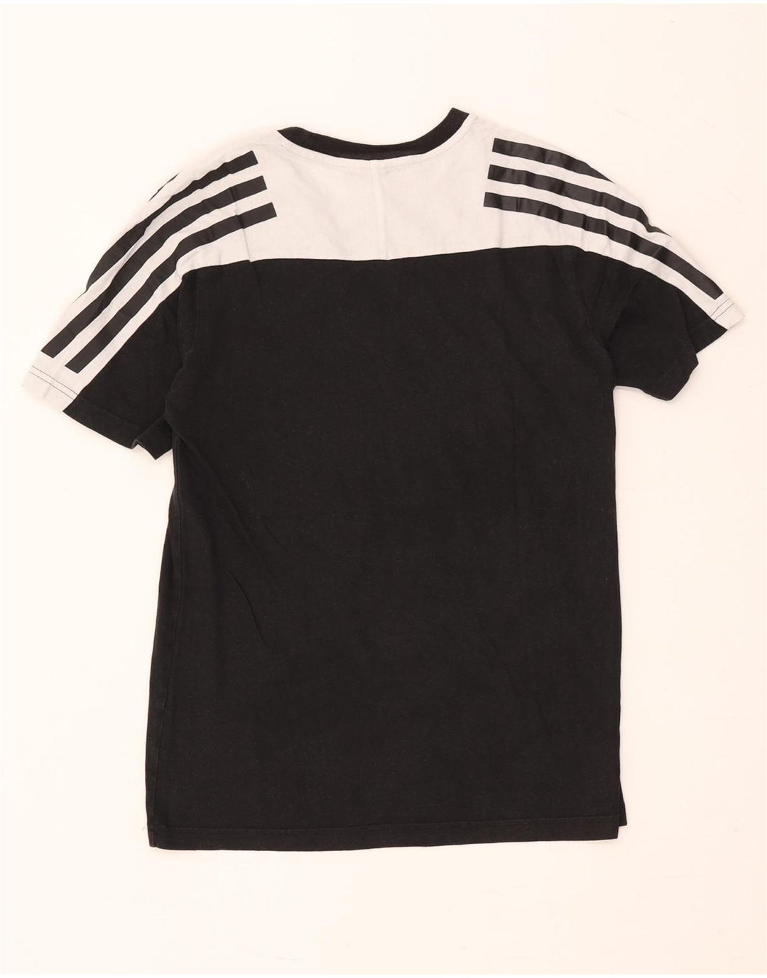 Adidas Hombre Camiseta Top Small Negro Colorblock Algodón