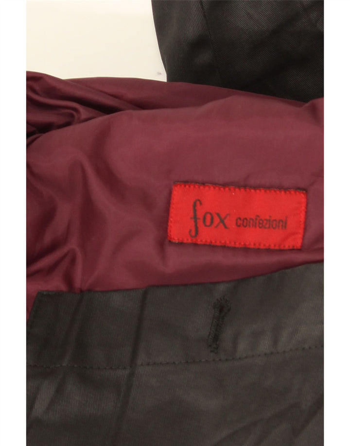 Vintage hombres cortavientos abrigo Reino Unido 42 XL negro