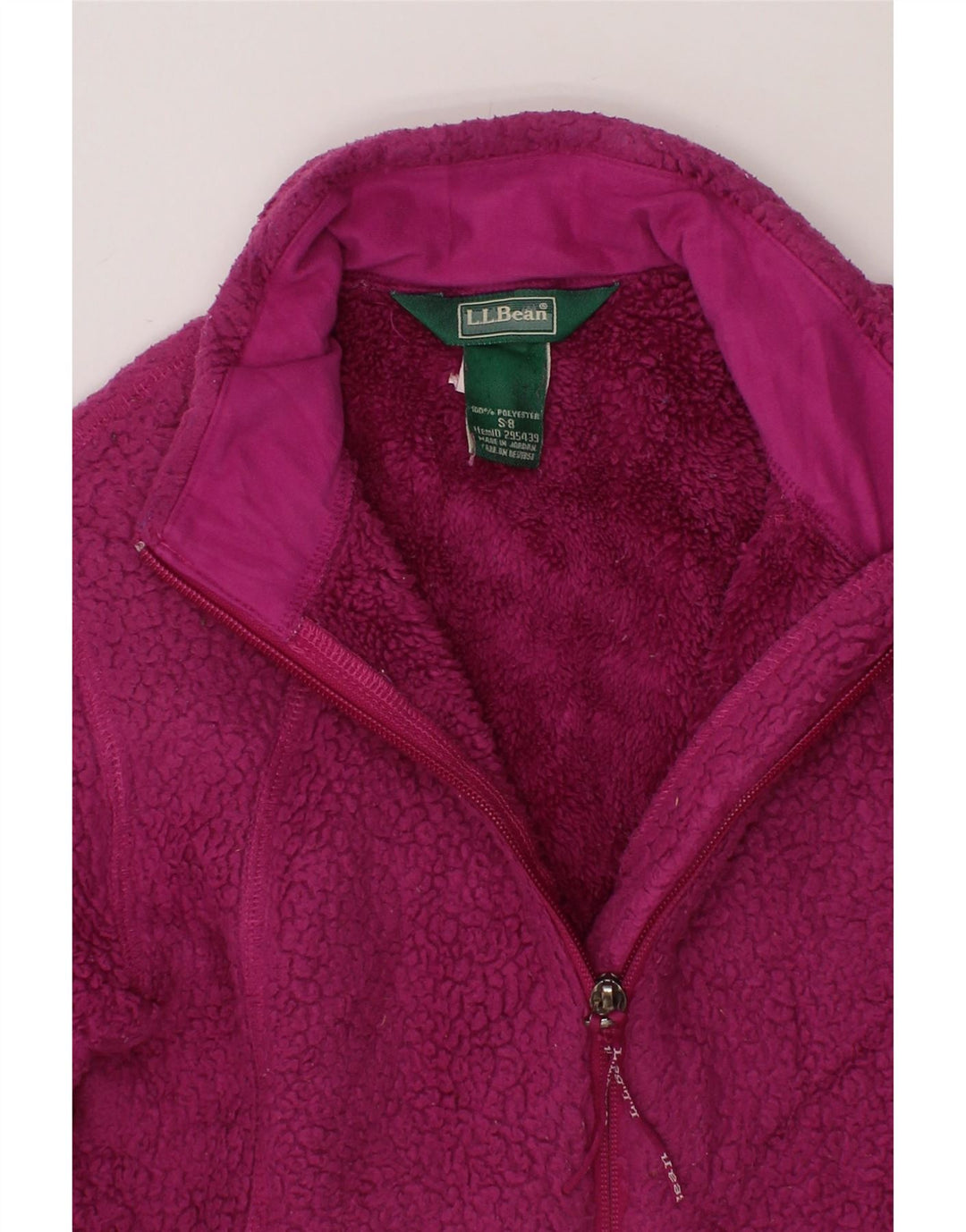 L.L.BEAN Girls Fleece Jacket 7-8 Years Small Pink Polyester Vintage L.L.Bean and Second-Hand L.L.Bean from Messina Hembry 