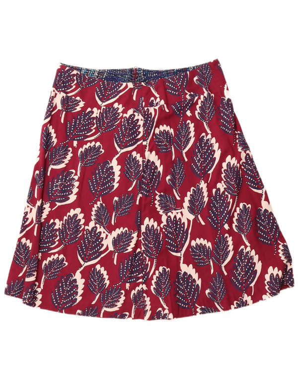 WHITE STUFF Falda acampanada para mujer UK 44 Grande W34 Viscosa floral rosa