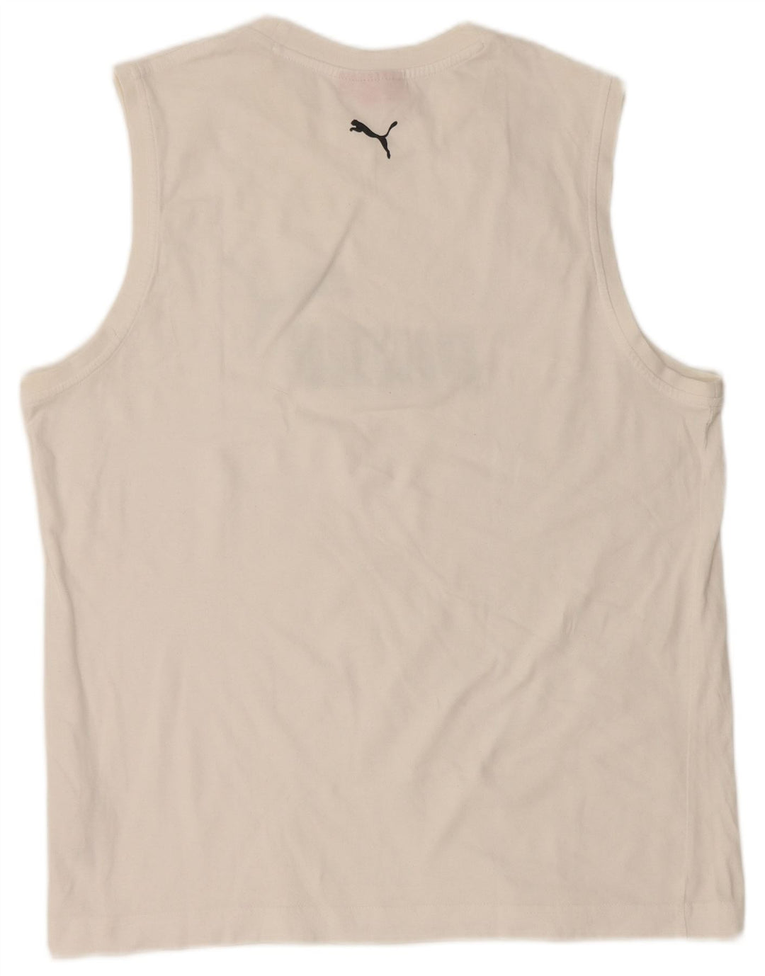 Puma Hombre Gráfico Chaleco Top XL Algodón Blanco