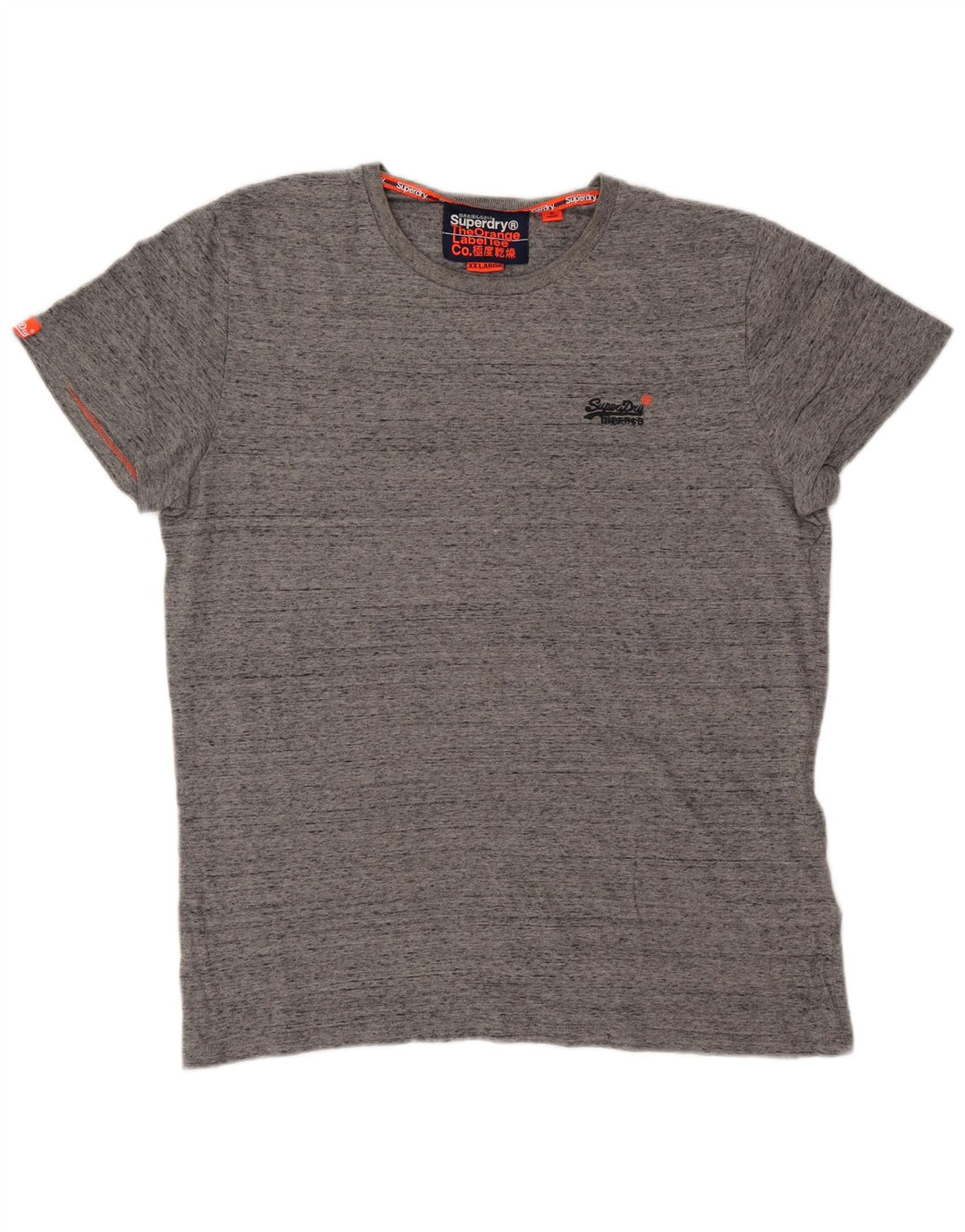 Superdry Camiseta gráfica para hombre Top 2XL Algodón moteado gris