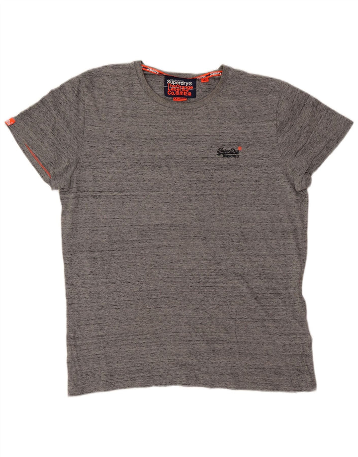 Superdry Camiseta gráfica para hombre Top 2XL Algodón moteado gris