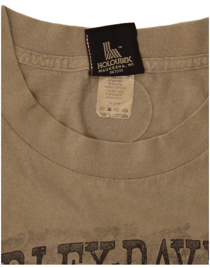 Harley Davidson Camiseta gráfica para hombre Top Algodón beige medio