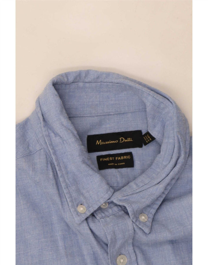 Camisa Massimo Dutti Hombre Azul Medio