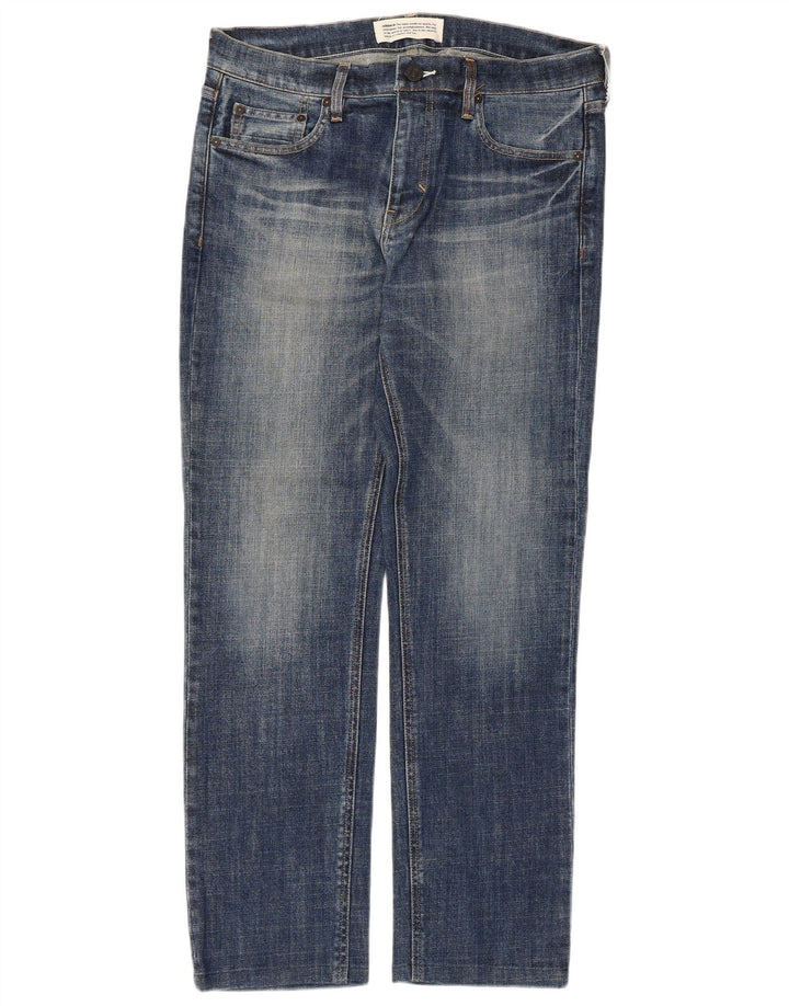 Adidas Jeans Rectos Hombre W32 L29 Algodón Azul