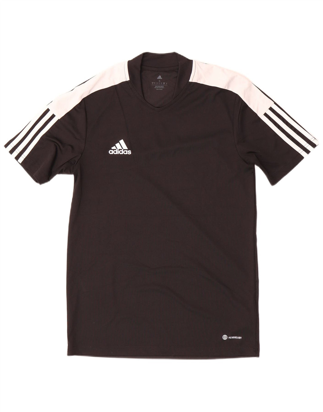 Adidas Hombre Aeroready Camiseta Top Pequeño Negro Colorblock Poliéster