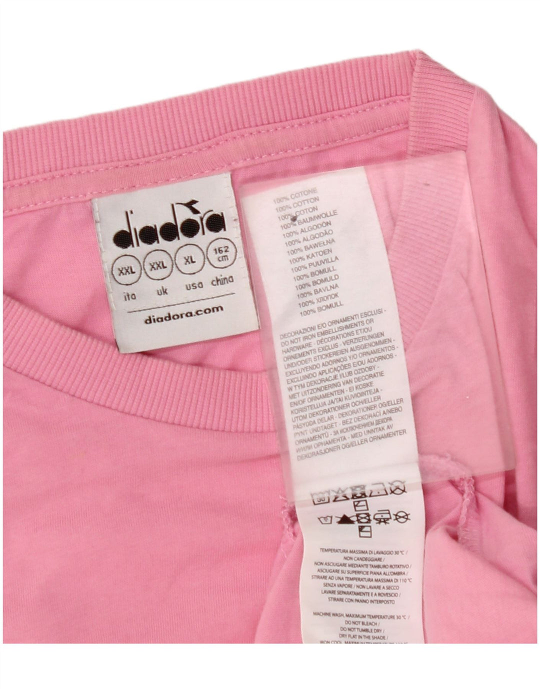 DIADORA Camiseta Niña Top 13-14 Años 2XL Rosa Algodón