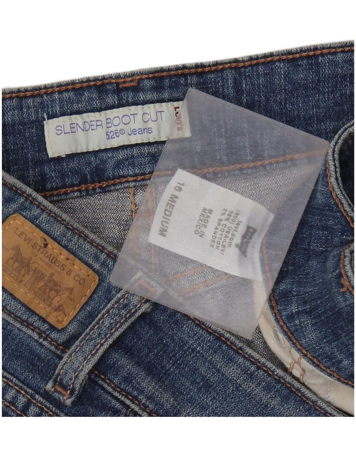 LEVI'S Jeans 526 de cintura alta para mujer, delgados, con corte de bota, US 16 2XL W36 L32 Azul