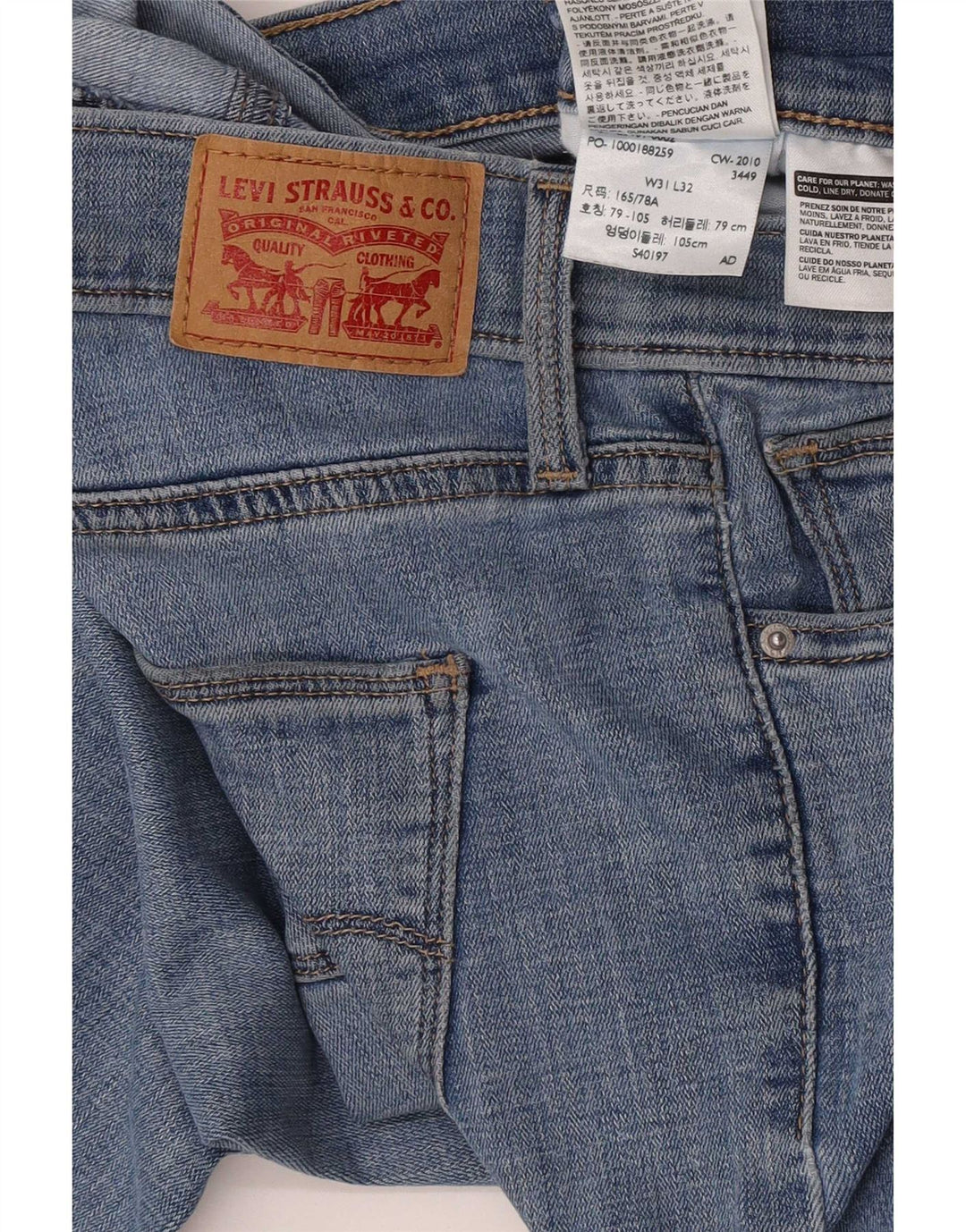 Vaqueros Levi's Mujer Slim W31 L32 Algodón Azul
